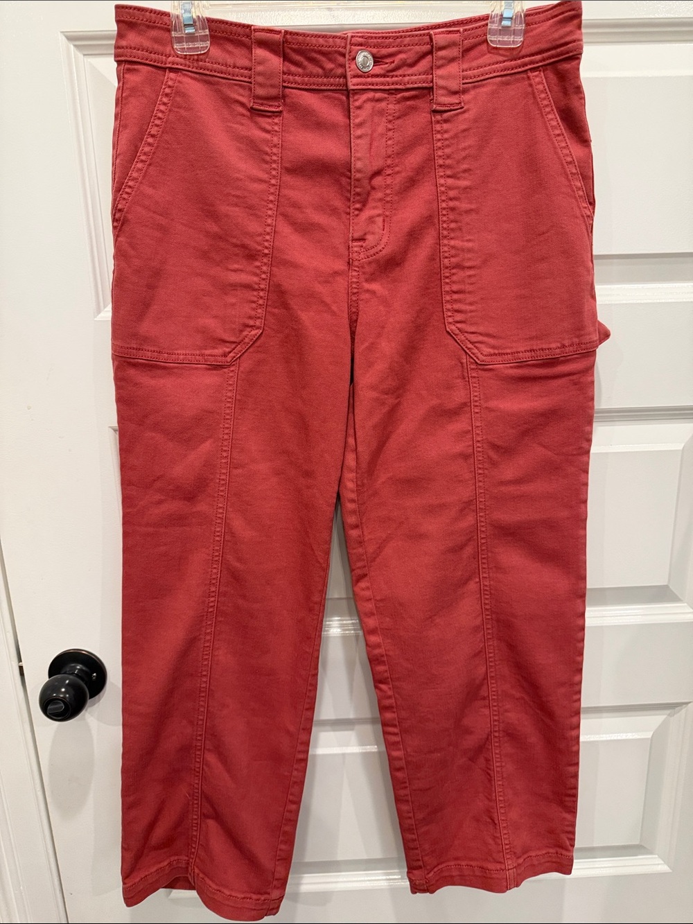 Rust Red Cargo Pants - Utility Style